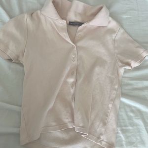 light pink brandy melville button up with collar